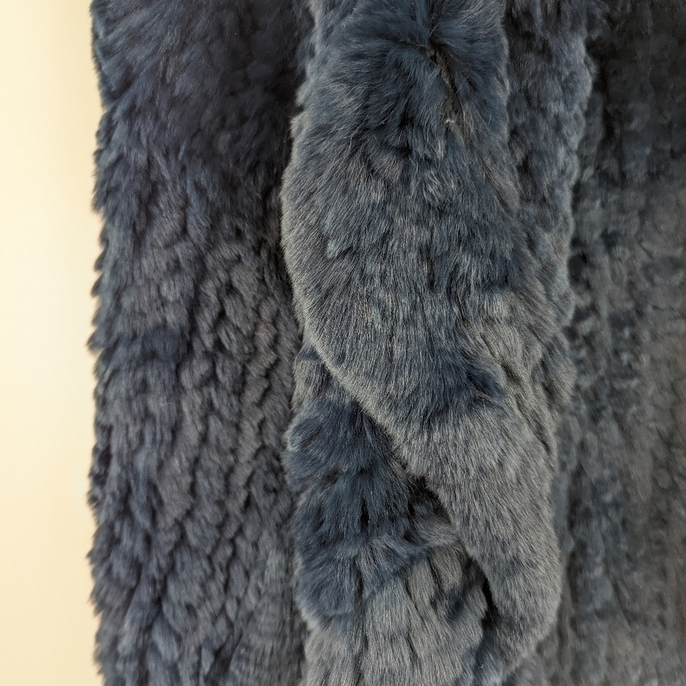 VINCE. Rabbit Fur Open Front Vest - Picture 2 of 8